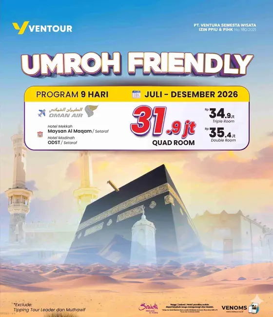 Paket Umroh Friendly Ventour